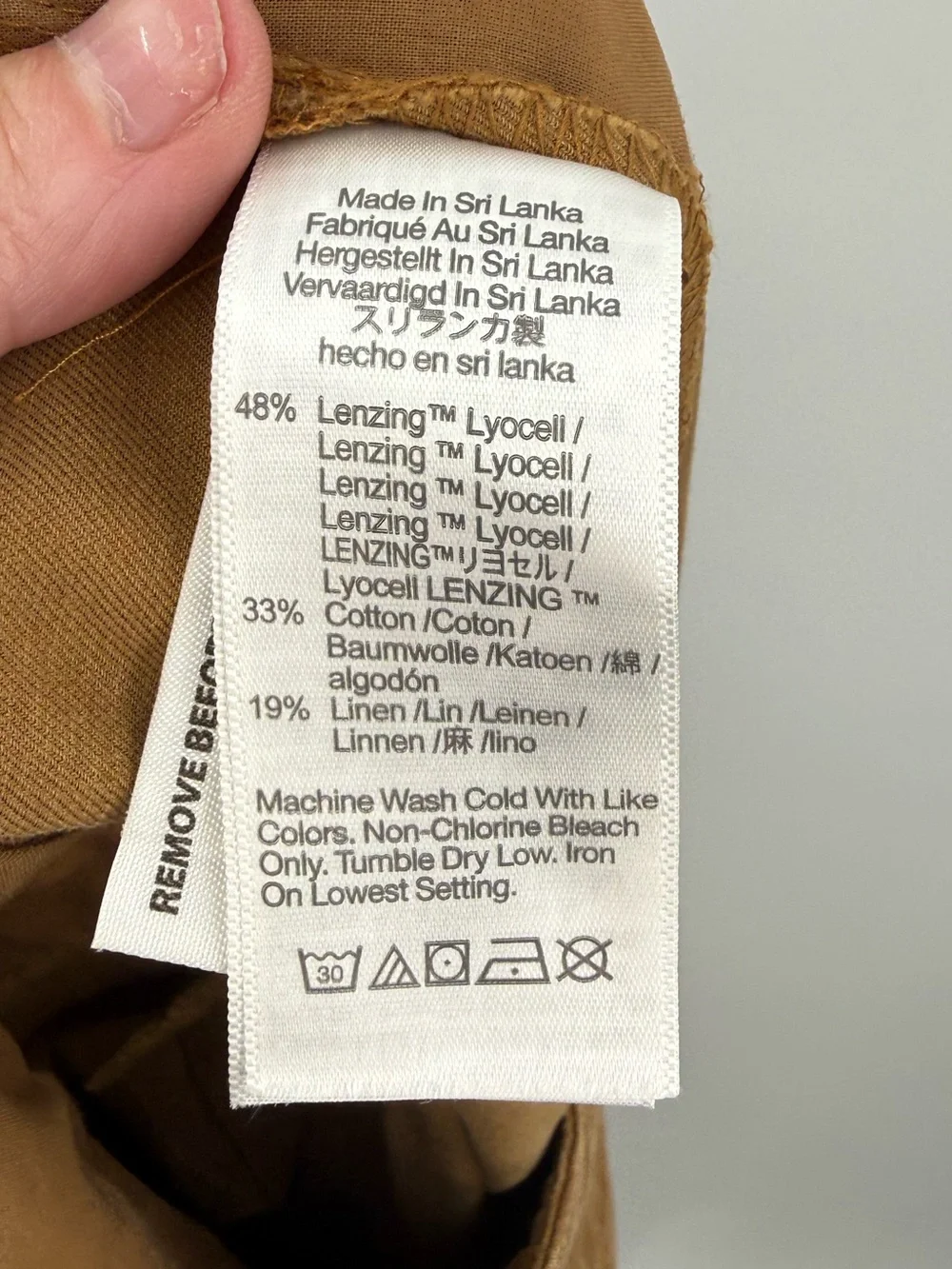 Madewell Women's Brown Harlow‎ Wide Leg Linen Blend Pants Size 2